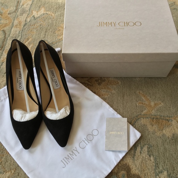 jimmy choo romy 100 black suede